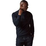 Profuomo - Heren Half Zip Pullover Sweater - Blauw - Katoen