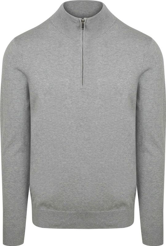 Profuomo Half Zip Pullover Luxury Grijs