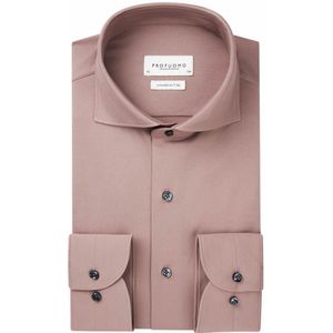 Profuomo Roze Knitted Overhemd met Lange Mouwen