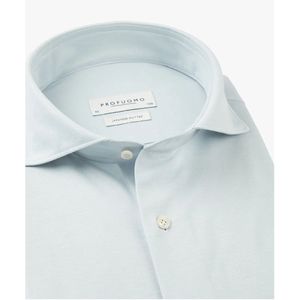 Profuomo Japanese Knitted Hemd Hellblau - Größe 44