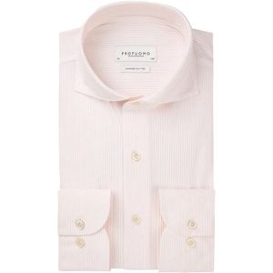 Profuomo - Japanese Knitted Overhemd - Roze - Katoen/Polyester