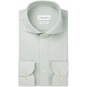 Profuomo - Japanese Knitted - Overhemd - Groen - Lange Mouw