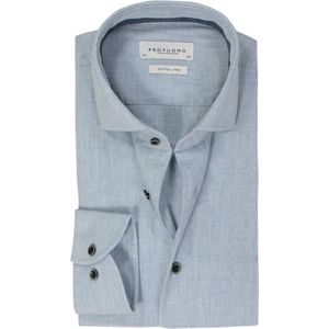 Profuomo Hemd Leinen Blend Hellblau - Größe 38