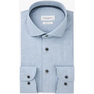 Profuomo slim fit heren overhemd, Oxford, lictblauw