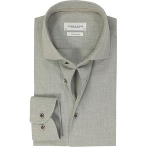 Profuomo slim fit heren overhemd, Oxford, groen