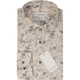Profuomo - Slim Fit - Heren Overhemd - Beige - Popeline