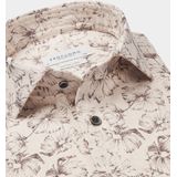 Profuomo - Slim Fit - Heren Overhemd - Beige - Popeline