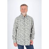 Profuomo - Slim Fit - Heren Overhemd - Groen Dessin - Popeline