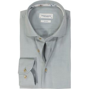 Profuomo slim fit heren overhemd, twill, groen