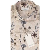 Profuomo slim fit heren overhemd, popeline, beige