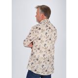 Profuomo slim fit heren overhemd, popeline, beige