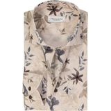 Profuomo slim fit heren overhemd, popeline, beige