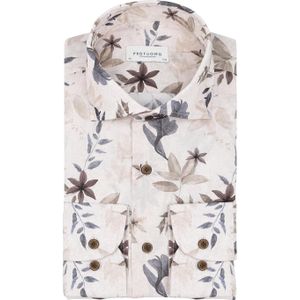 Profuomo, Heren, Overhemden, Beige, Maat: M