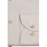 Profuomo - Dobby Overhemd - Beige - Katoen - Slim-fit