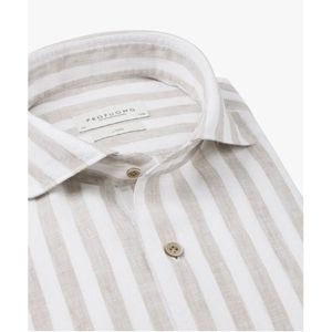 Profuomo - PPWH10021 - Herenoverhemd - Beige - Linnen