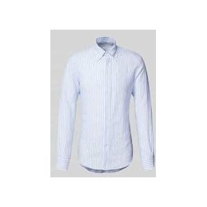 Profuomo - Overhemd - Lichtblauw - 100% Linnen - Slim Fit