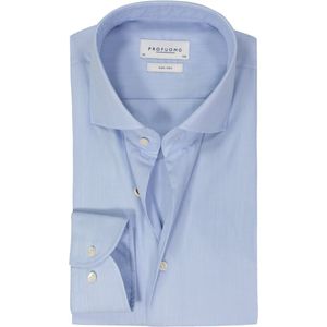 Profuomo - Slim Fit - Heren Overhemd - Blauw - Dobby