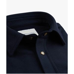 Profuomo - Overshirt Donkerblauw Katoen Met Regular Fit