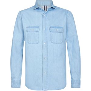 Profuomo - Vest Blauw Profuomo Overshirts Blauw Ppwf10007