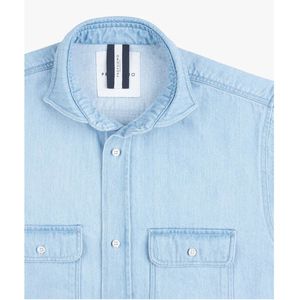 Profuomo - Overshirt - Blauw - Katoen
