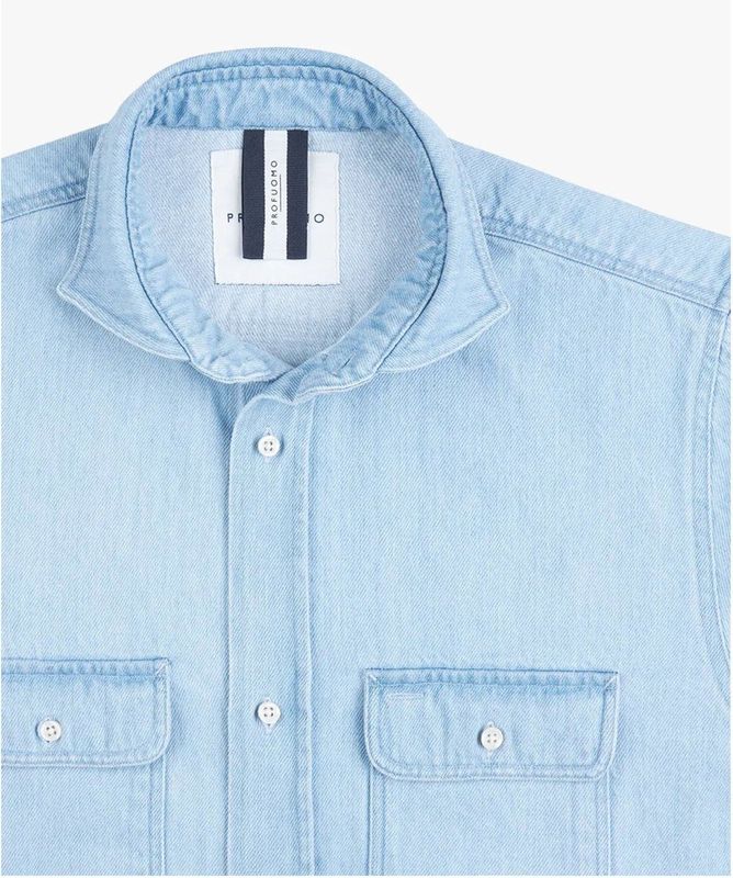 Profuomo - Overshirt - Blauw - Katoen