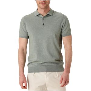 Profuomo - Polo - Groen - Lyocell en Katoen