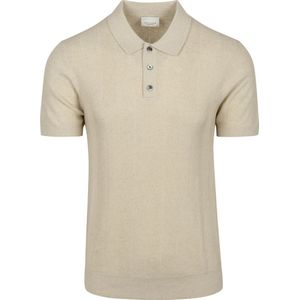 Profuomo Poloshirt - Beige - Katoen - Luxe Katoenen Top voor Heren