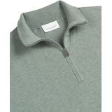 Profuomo - Half Zip - Trui - Groen - Lyocell/Katoen/Polyamide/Zijde