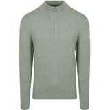 Profuomo - Half Zip - Trui - Groen - Lyocell/Katoen/Polyamide/Zijde