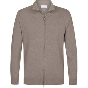 Profuomo - Vest - Bruin Gemêleerd - Lyocell Katoen Polyamide Zijde