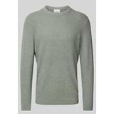 Profuomo Gebreide Pullover - Structuurmotief - Puur Katoen