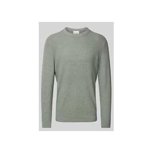 Profuomo Gebreide Pullover - Structuurmotief - Puur Katoen