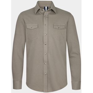 Profuomo Overshirt Groen - Regular Fit - Lange Mouwen