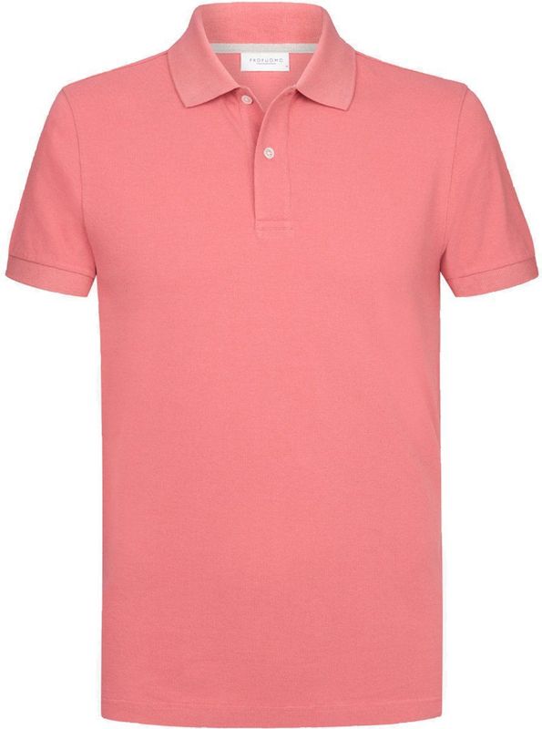 Profuomo - Slim Fit - Poloshirt - Donkerroze