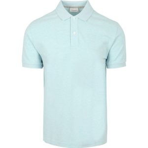 Profuomo slim fit heren polo, aqua groen-blauw