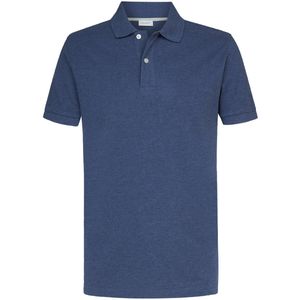 Profuomo slim fit heren polo, jeans blauw