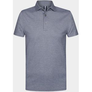 Profuomo - Poloshirt - Blauw - Katoen - Luxury Knitted Melange