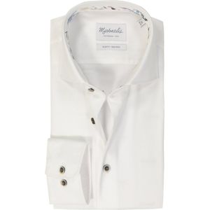 Michaelis slim fit heren overhemd, twill, wit