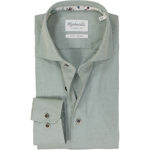 Lichtgroen hemd met lange mouwen - Slim fit