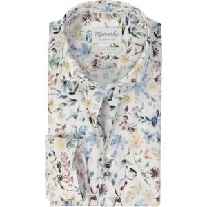 Michaelis slim fit heren overhemd, popeline, dessin