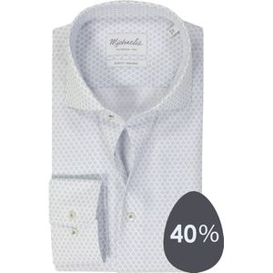 Michaelis - Slim Fit - Heren Overhemd - Blauw - Popeline
