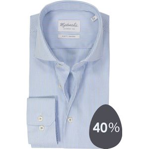 Michaelis slim fit heren overhemd, Oxford, blauw gestreept