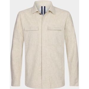 Profuomo Overhirt Wol Bruin - Modern-fit - Lange Mouw