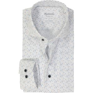 Michaelis - Overhemd - Beige - 100% Katoen - Haifisch Kraag - Lange Mouwen