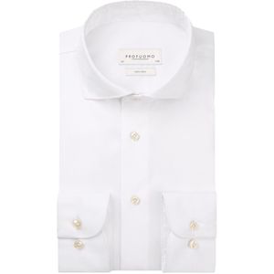 Profuomo - Dress Shirt LS - Blauw - Overhemd - Lange Mouw - Hoogwaardig Katoen