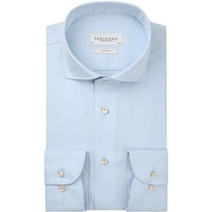 Profuomo - Overhemd - Blauw - Lange Mouw - Strijkvrij