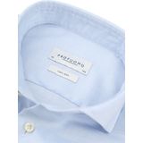 Profuomo - Basketweave Overhemd - Lichtblauw - Slim-fit - Strijkvrij Katoen