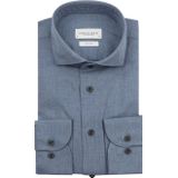 Profuomo - Dobby Mouliné - Overhemd - Lichtblauw - Slim-fit - Lange Mouw