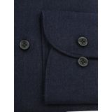 Profuomo - Overhemd - Navy - Peached Twill Flanel - Slim-fit - Lange Mouw