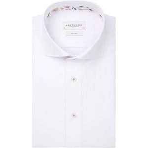 Profuomo slim fit heren overhemd, twill, wit
